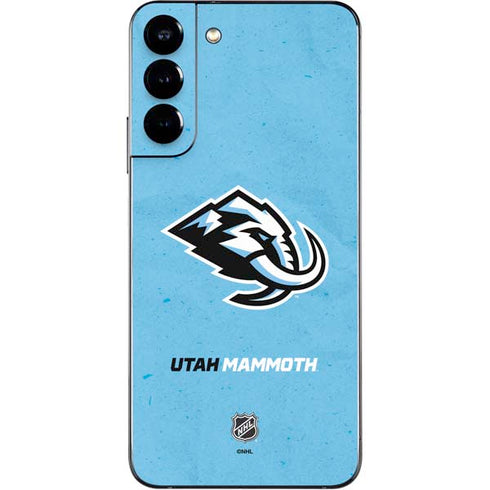 NHL Utah Mammoth Distressed Blue Galaxy S22 Plus Skin